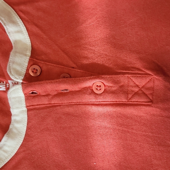 Orange and cream cotton crop jersey.  Small - Picture 2 of 4